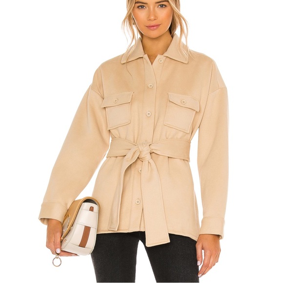 Worn Once! LOVERS + FRIENDS ‘Belted Utility Fleece’ Jacket - Picture 1 of 14